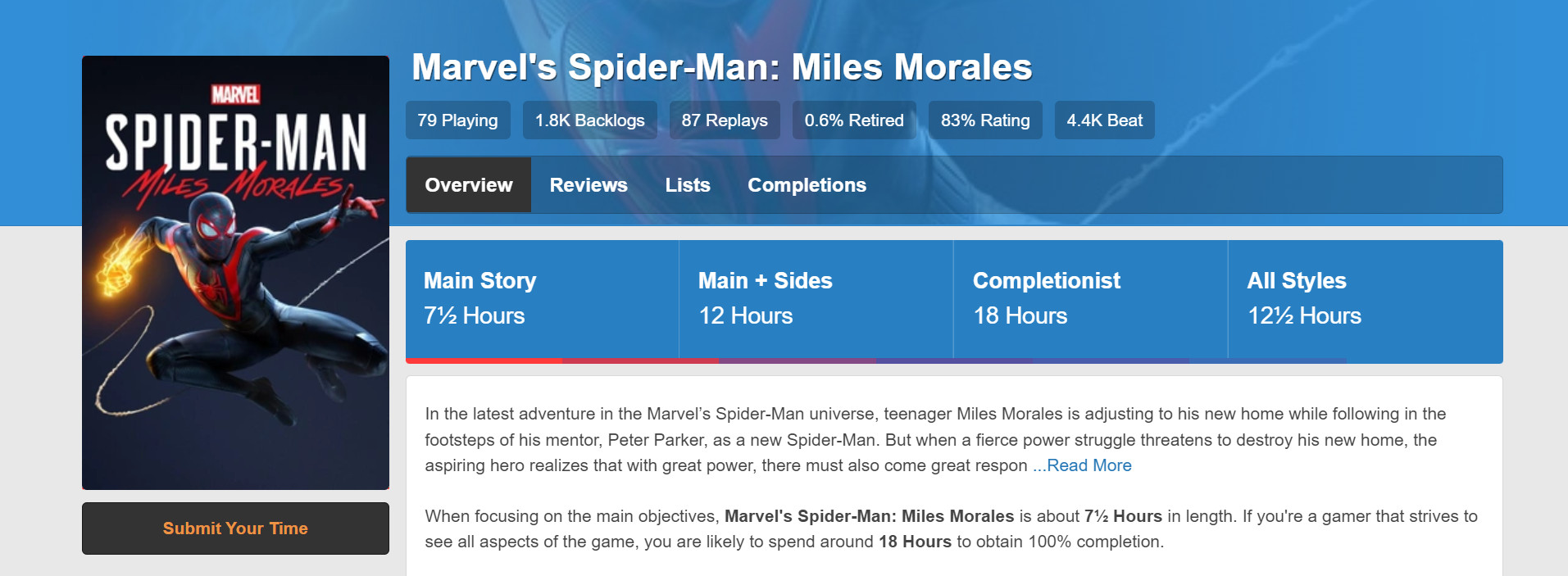 《漫威蜘蛛侠：迈尔斯》已经开售 Steam尤其五星好评